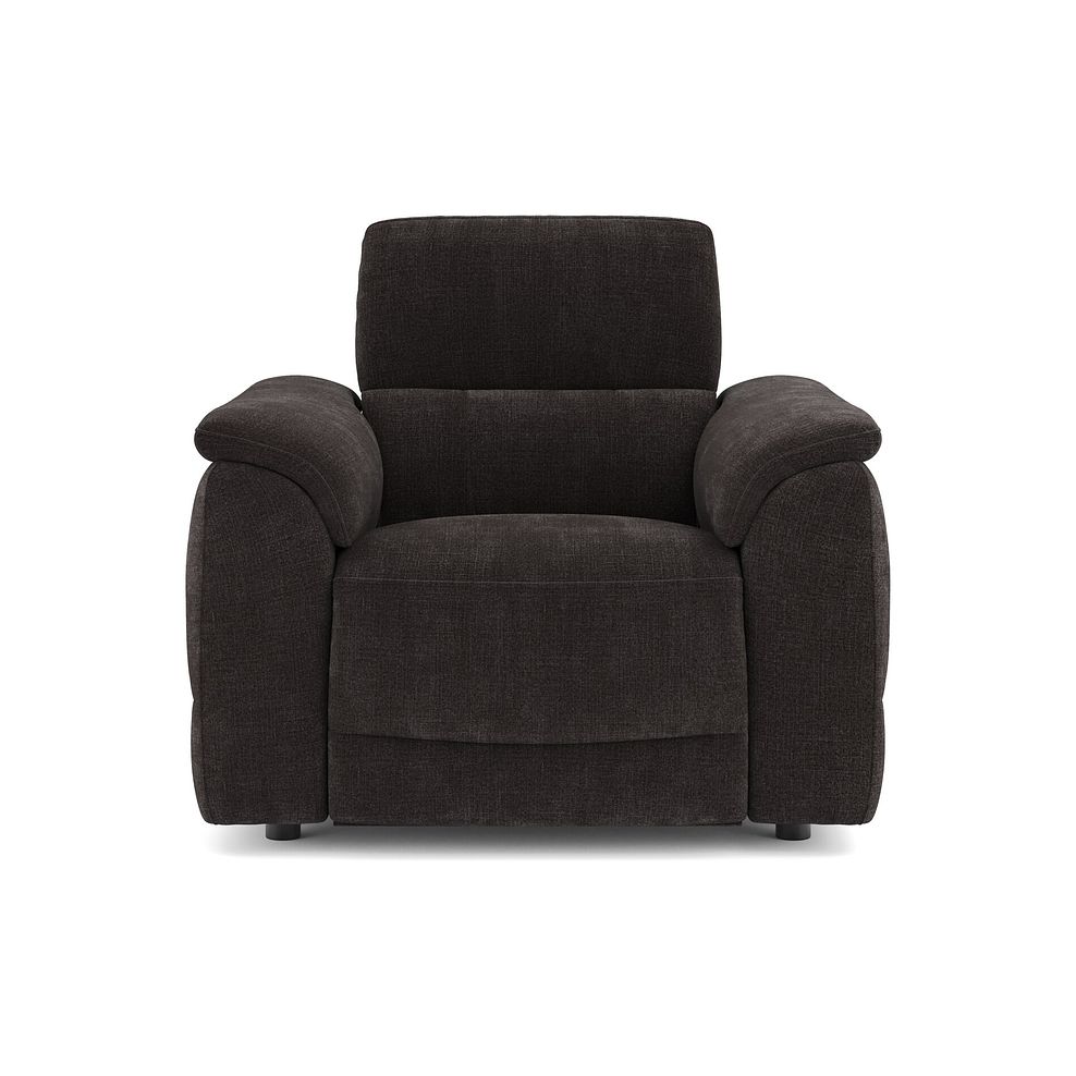 Phoenix Power Recliner Armchair with Adjustable Power Headrest in  Manhattan Mushroom Fabric 2