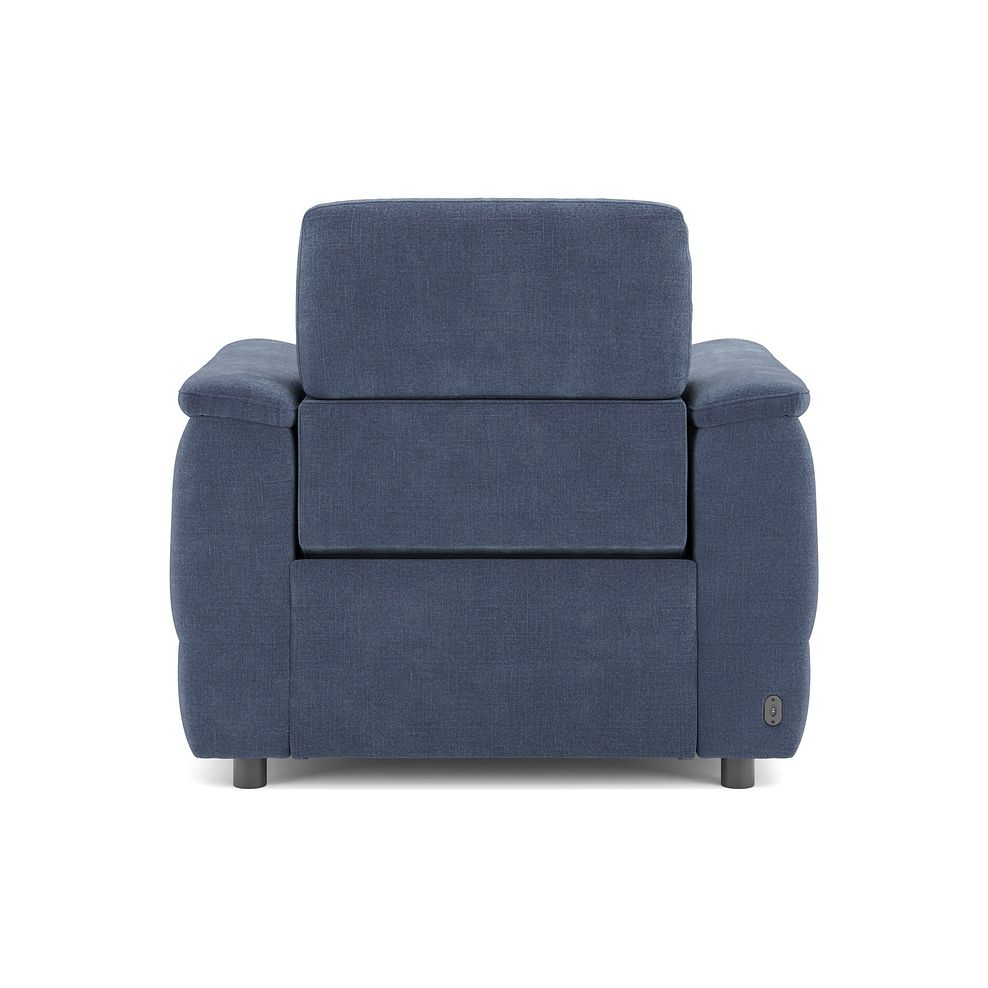 Phoenix Power Recliner Armchair with Adjustable Power Headrest in  Manhattan Navy Fabric 6