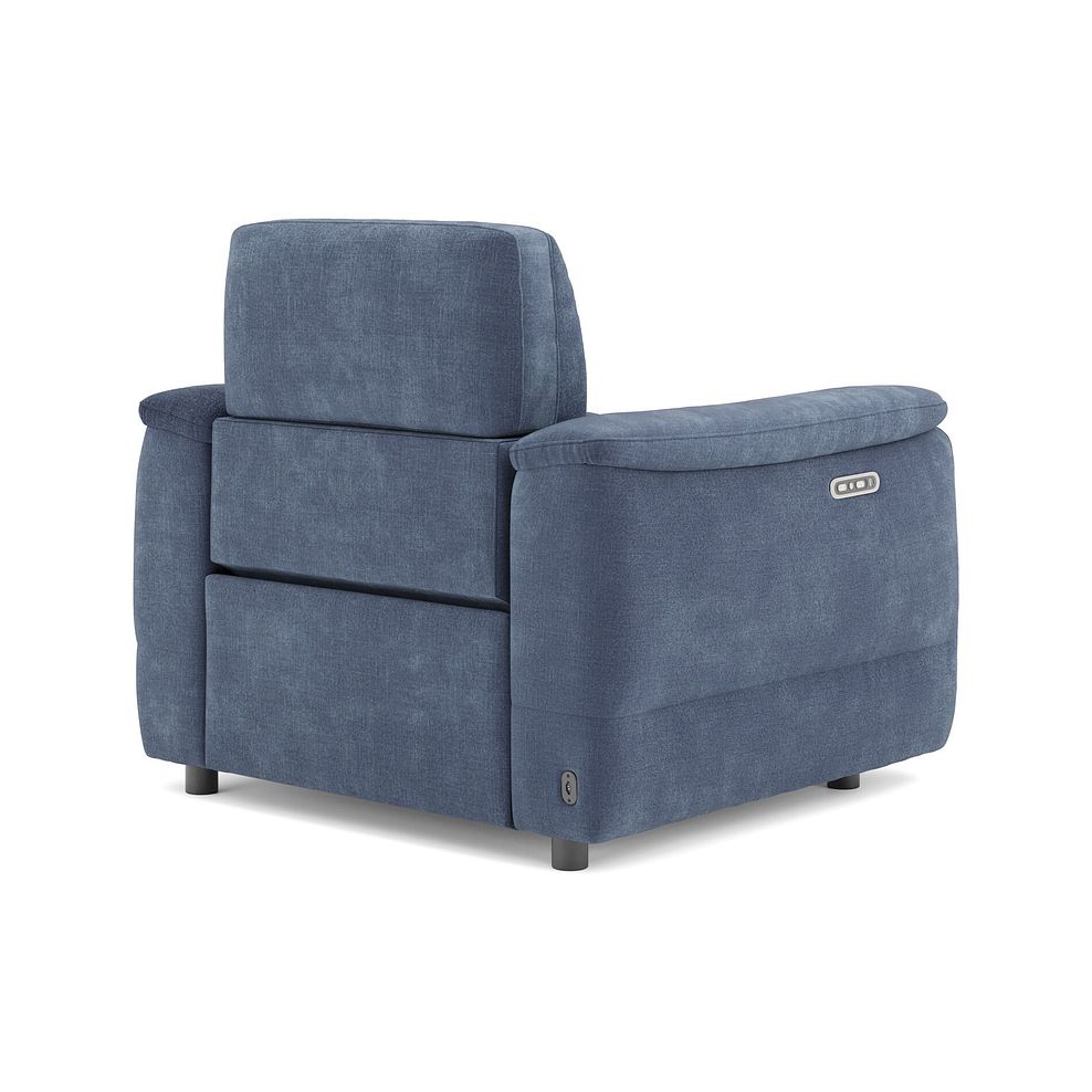 Phoenix Power Recliner Armchair with Adjustable Power Headrest in  Manhattan Navy Fabric 5