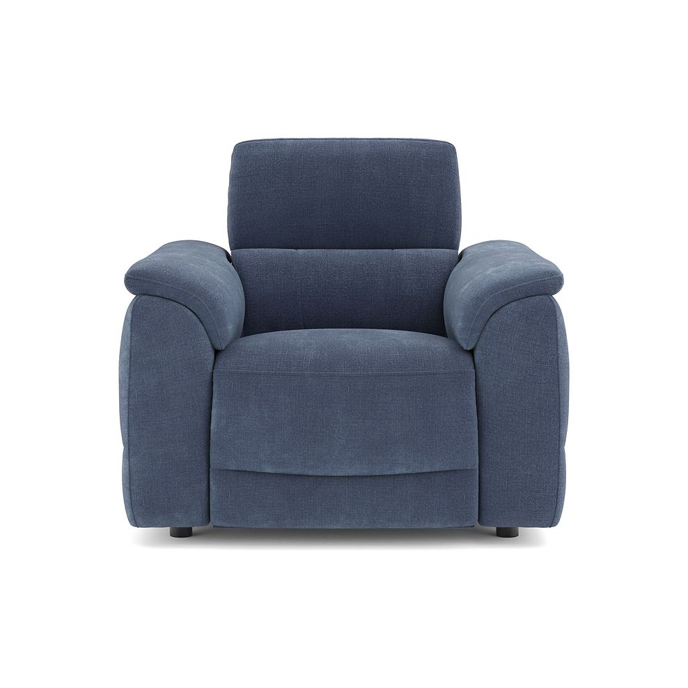 Phoenix Power Recliner Armchair with Adjustable Power Headrest in  Manhattan Navy Fabric 2