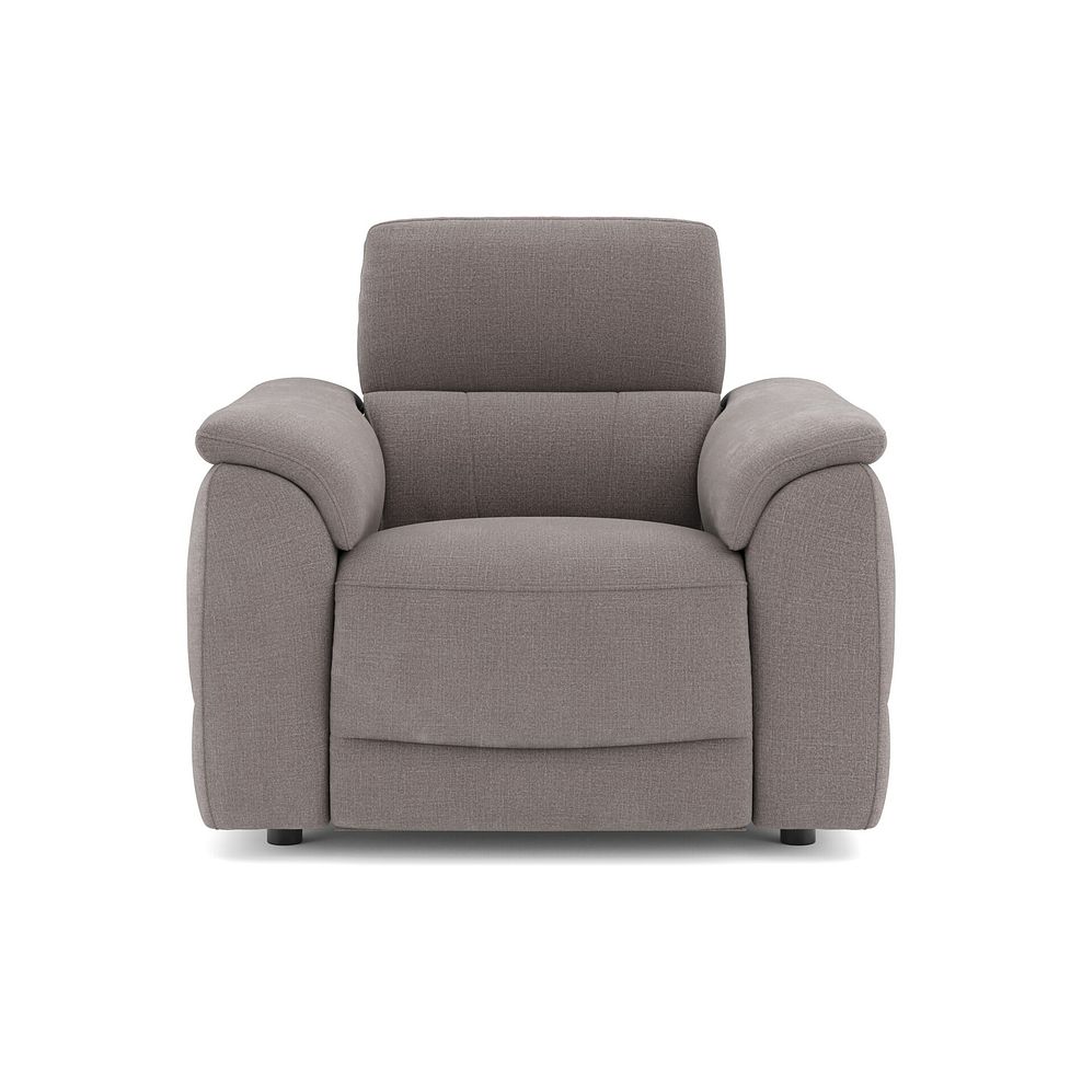 Phoenix Power Recliner Armchair with Adjustable Power Headrest in  Manhattan Nutmeg Fabric 2