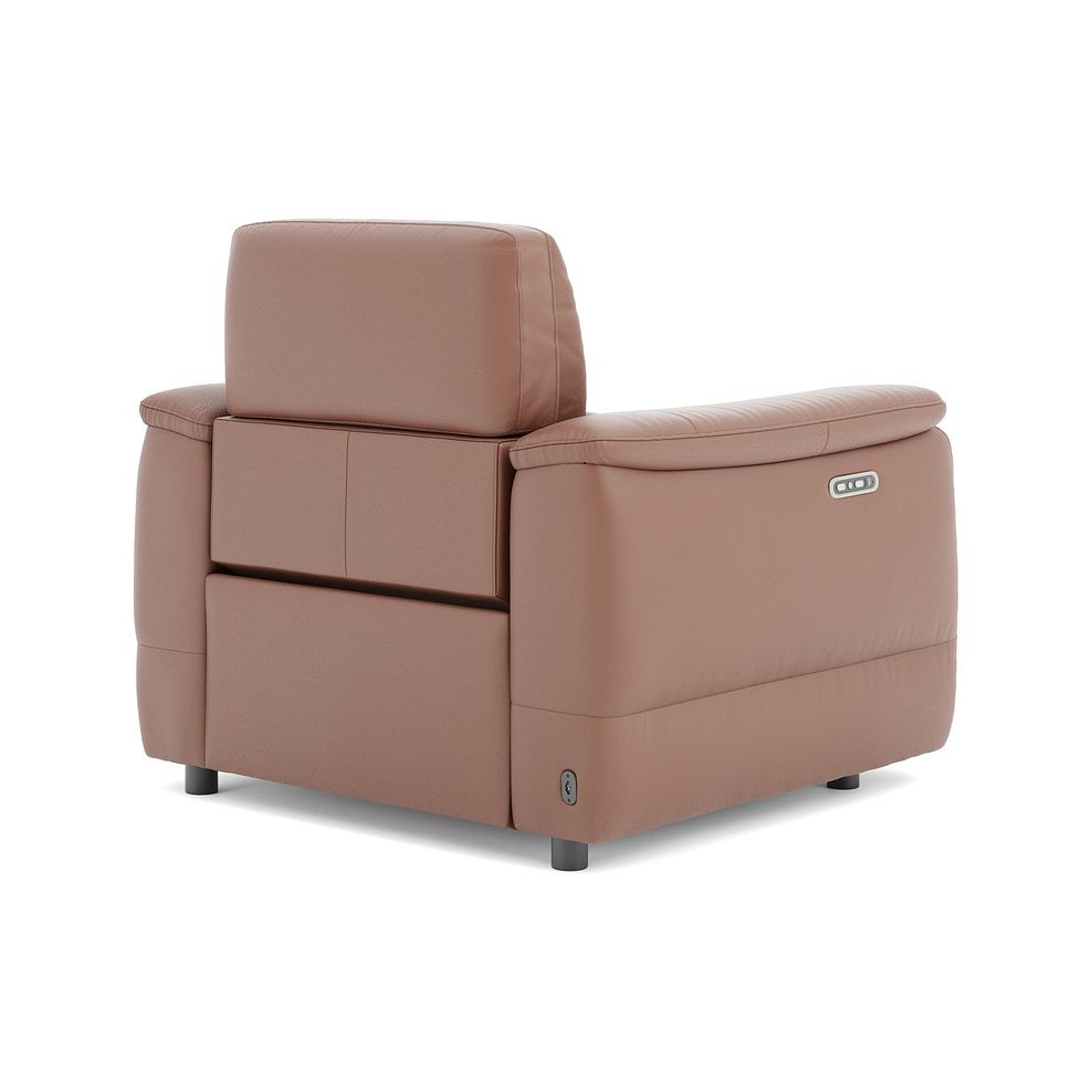 Phoenix Power Recliner Armchair with Adjustable Power Headrest in  Mocha Mousse Leather 5