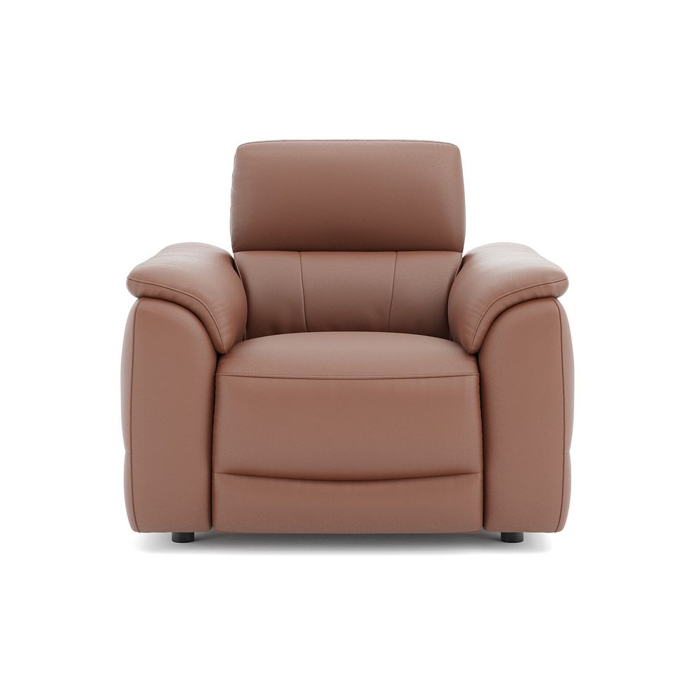 Phoenix Power Recliner Armchair with Adjustable Power Headrest in  Mocha Mousse Leather 2