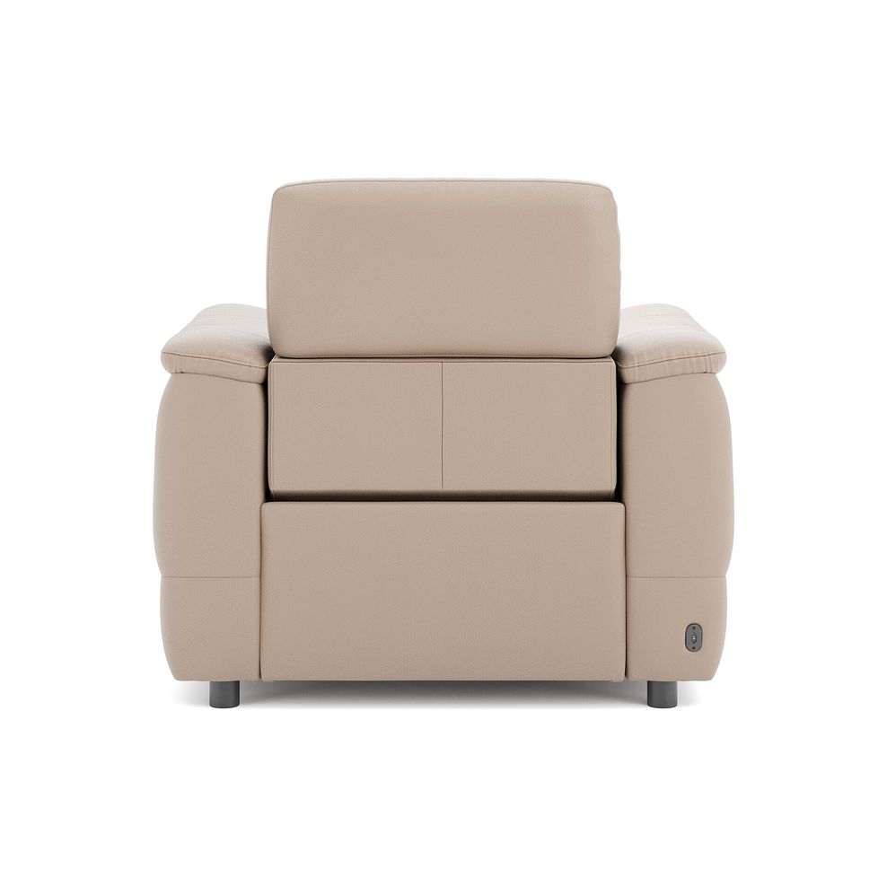 Phoenix Power Recliner Armchair with Adjustable Power Headrest in  Mushroom Leather 6