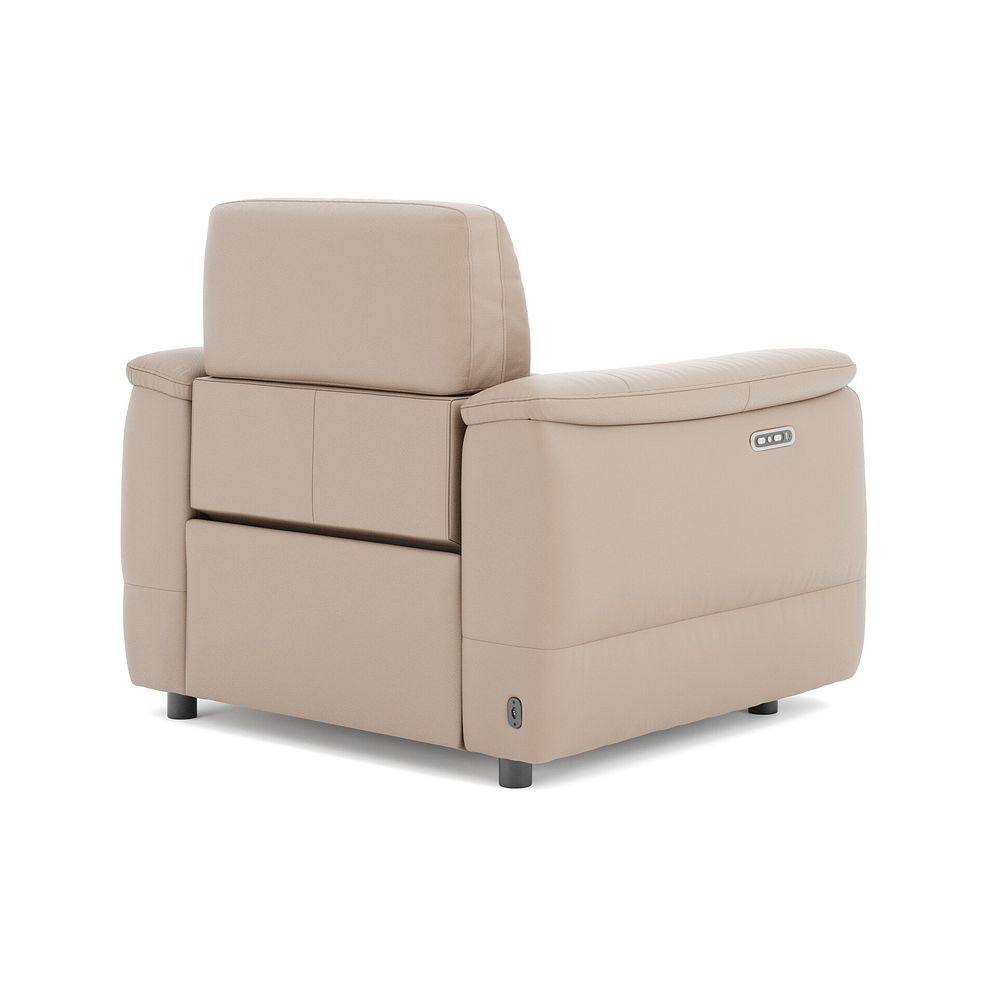 Phoenix Power Recliner Armchair with Adjustable Power Headrest in  Mushroom Leather 5