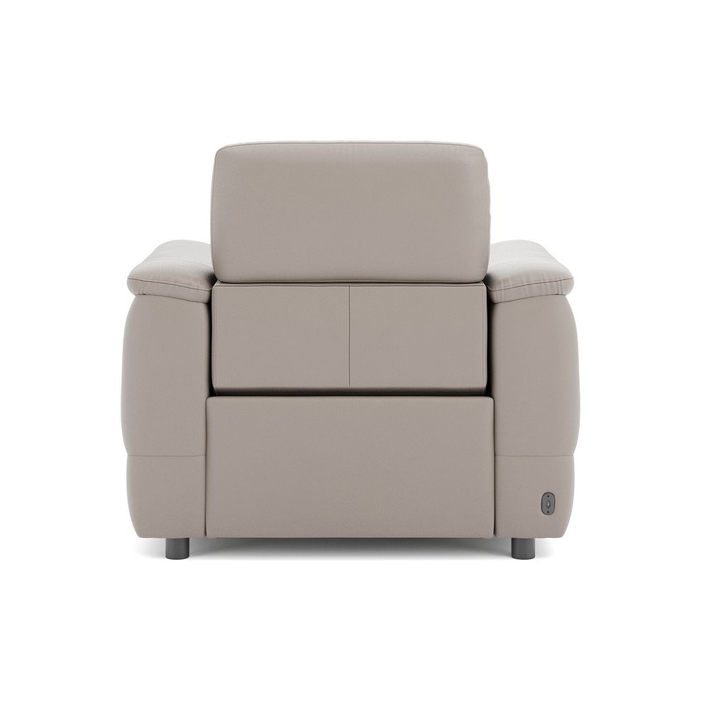 Phoenix Power Recliner Armchair with Adjustable Power Headrest in  Oyster Leather 6