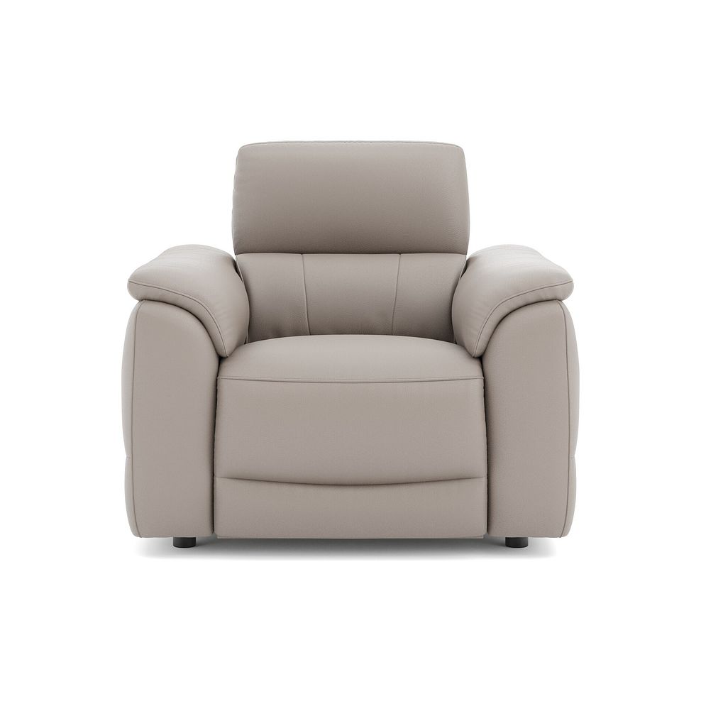 Phoenix Power Recliner Armchair with Adjustable Power Headrest in  Oyster Leather 2