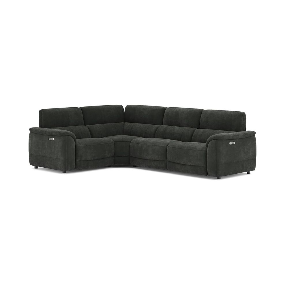 Phoenix Right Corner Recliner Sofa with Power Headrests in Manhattan Pine Fabric 1