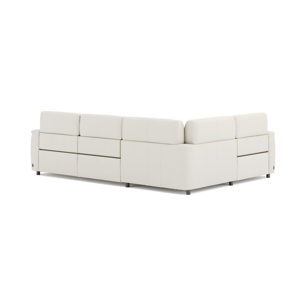 Phoenix Right hand Corner Electric Recliner Sofa in  Bone China Leather 5