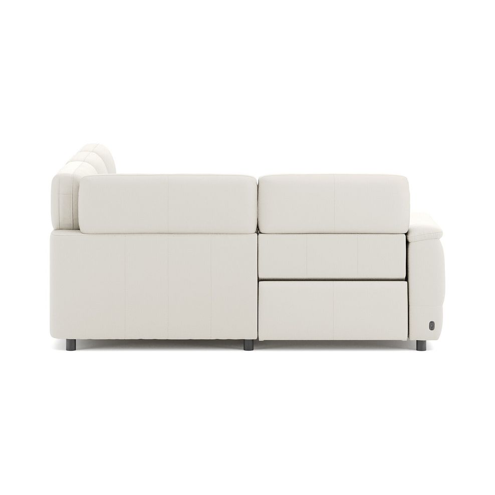 Phoenix Right hand Corner Electric Recliner Sofa in  Bone China Leather 4