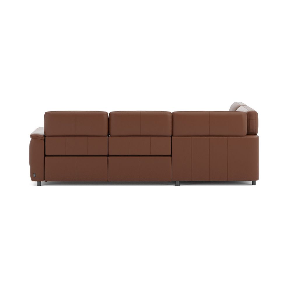 Phoenix Right hand Corner Electric Recliner Sofa in  Cognac Leather 6