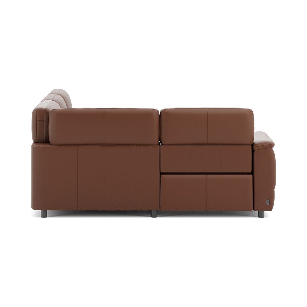 Phoenix Right hand Corner Electric Recliner Sofa in  Cognac Leather 4