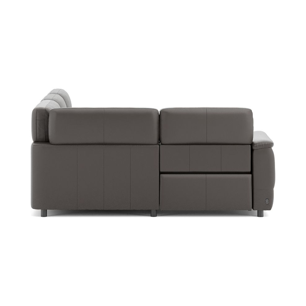 Phoenix Right hand Corner Electric Recliner Sofa in  Elephant Grey Leather 4