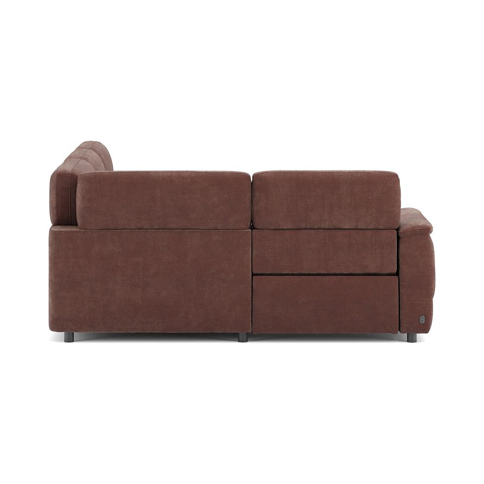 Phoenix Right hand Corner Electric Recliner Sofa in  Manhattan Burnt Sienna Fabric 4