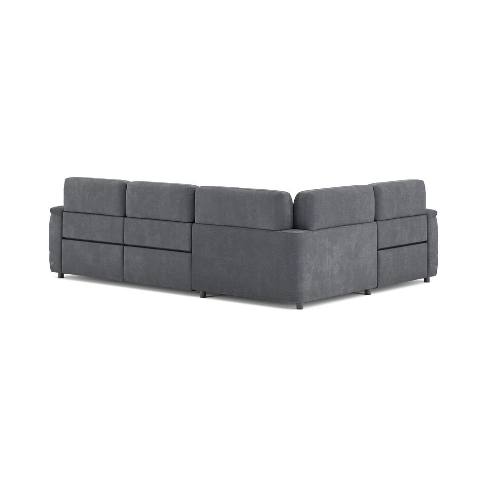 Phoenix Right hand Corner Electric Recliner Sofa in  Manhattan Charcoal Fabric 5