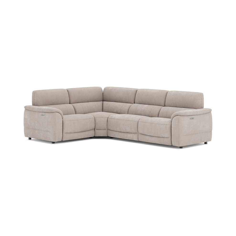 Phoenix Right hand Corner Electric Recliner Sofa in  Manhattan Cotton Fabric 1