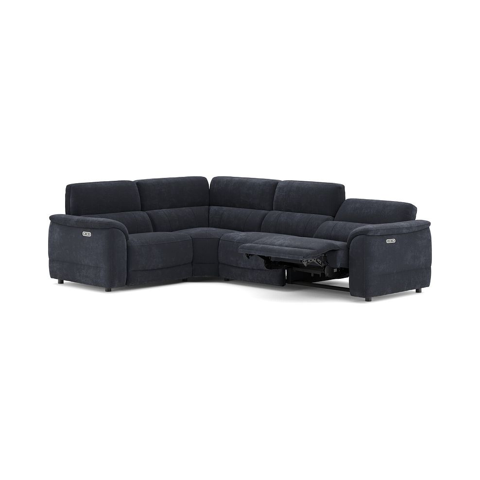 Phoenix Right hand Corner Electric Recliner Sofa in  Manhattan Indigo Fabric 3