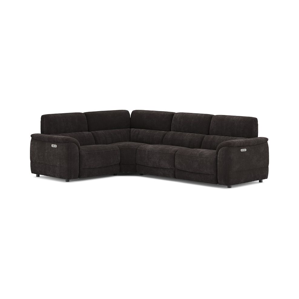 Phoenix Right hand Corner Electric Recliner Sofa in  Manhattan Mushroom Fabric 1
