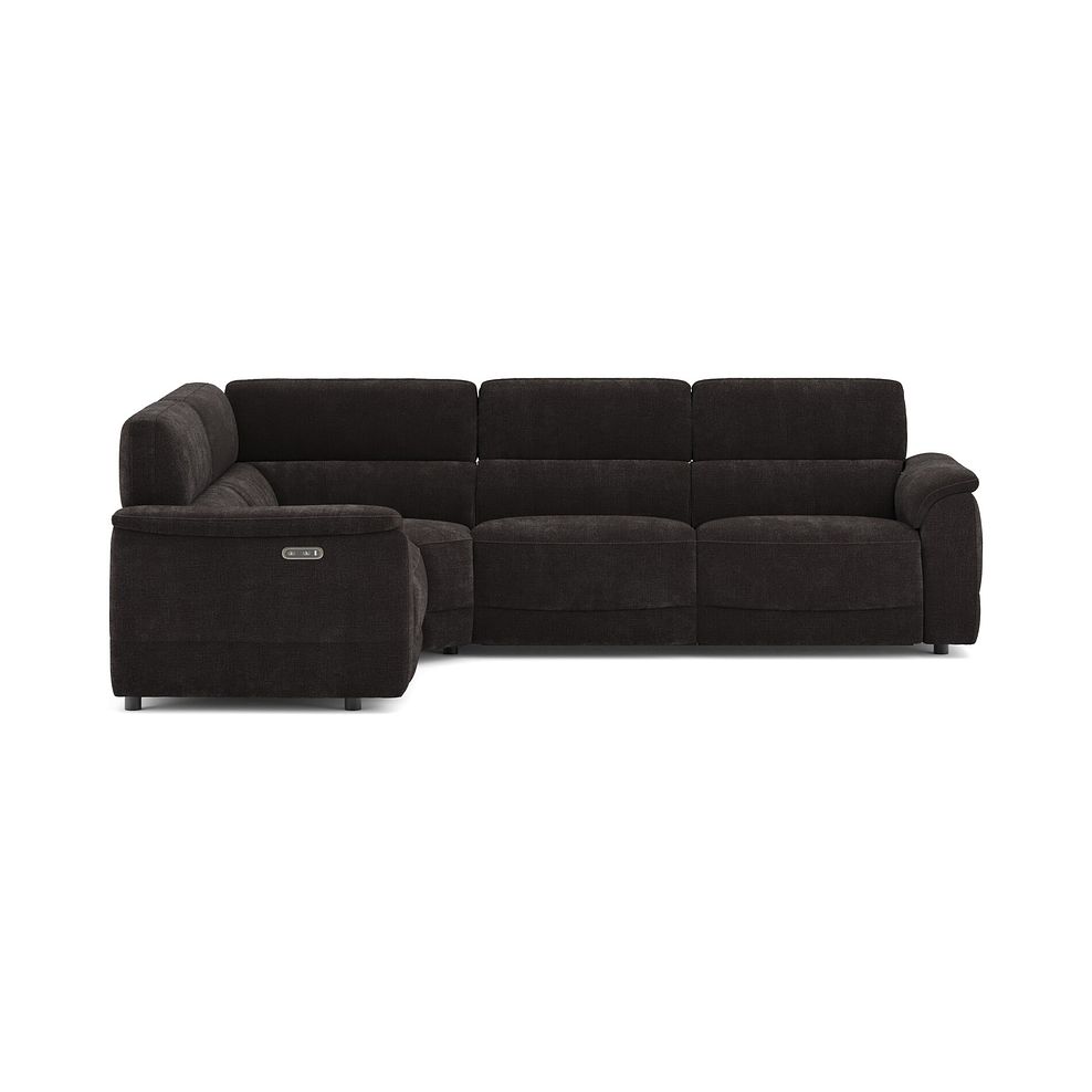 Phoenix Right hand Corner Electric Recliner Sofa in  Manhattan Mushroom Fabric 2