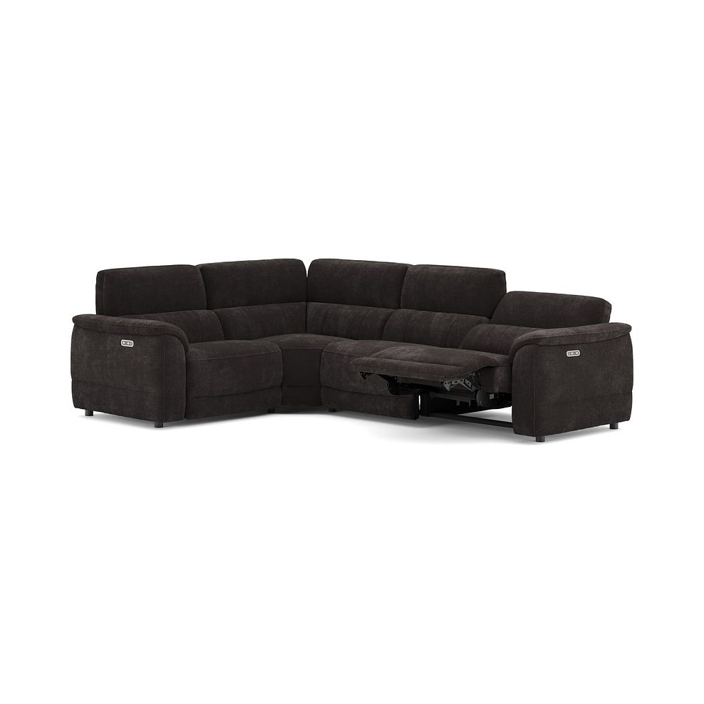 Phoenix Right hand Corner Electric Recliner Sofa in  Manhattan Mushroom Fabric 3