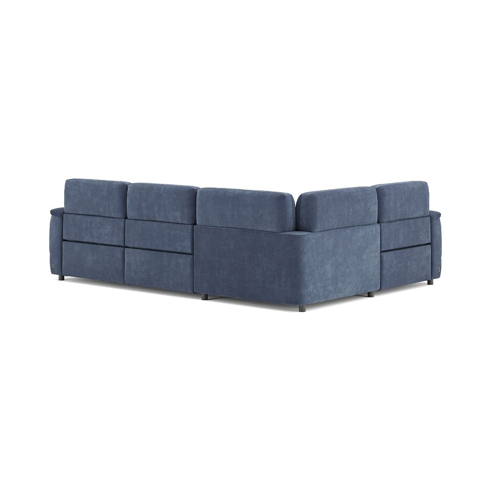 Phoenix Right hand Corner Electric Recliner Sofa in  Manhattan Navy Fabric 5