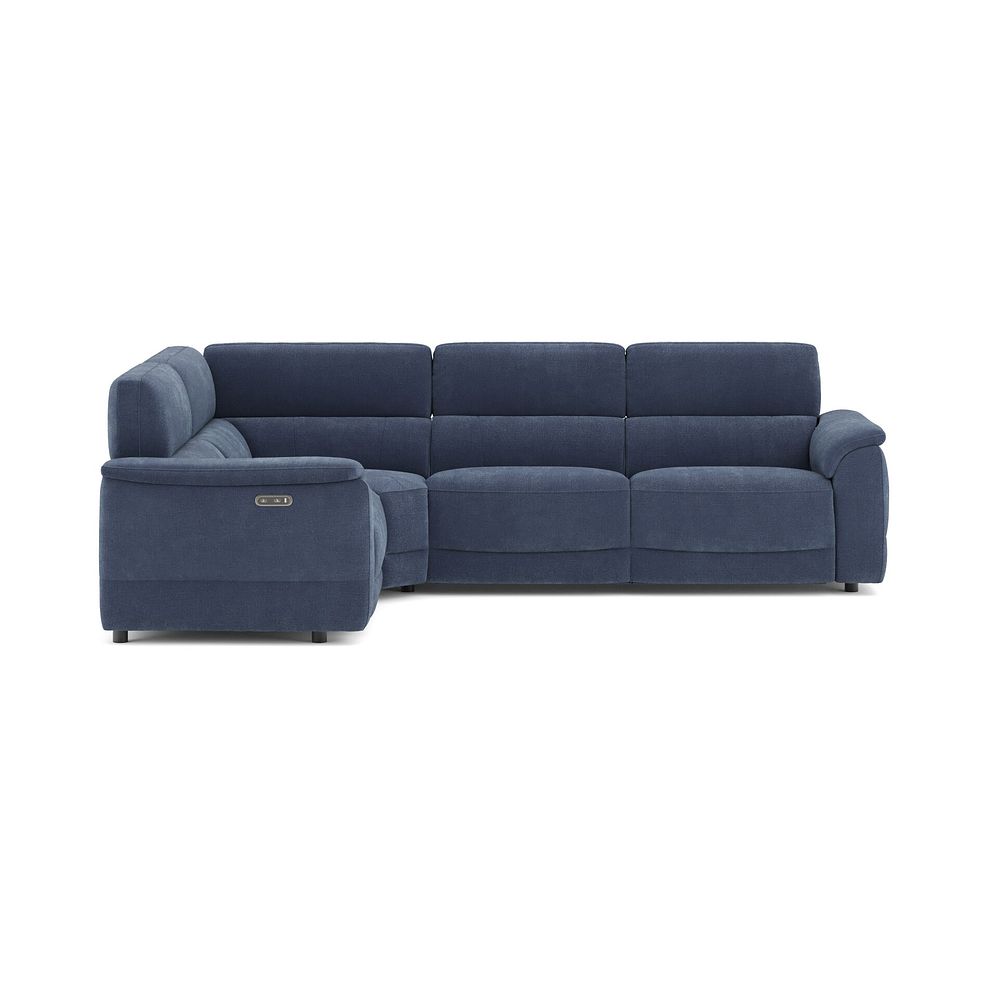 Phoenix Right hand Corner Electric Recliner Sofa in  Manhattan Navy Fabric 2