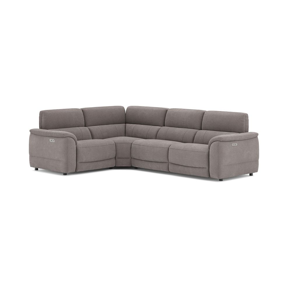 Phoenix Right hand Corner Electric Recliner Sofa in  Manhattan Nutmeg Fabric 1