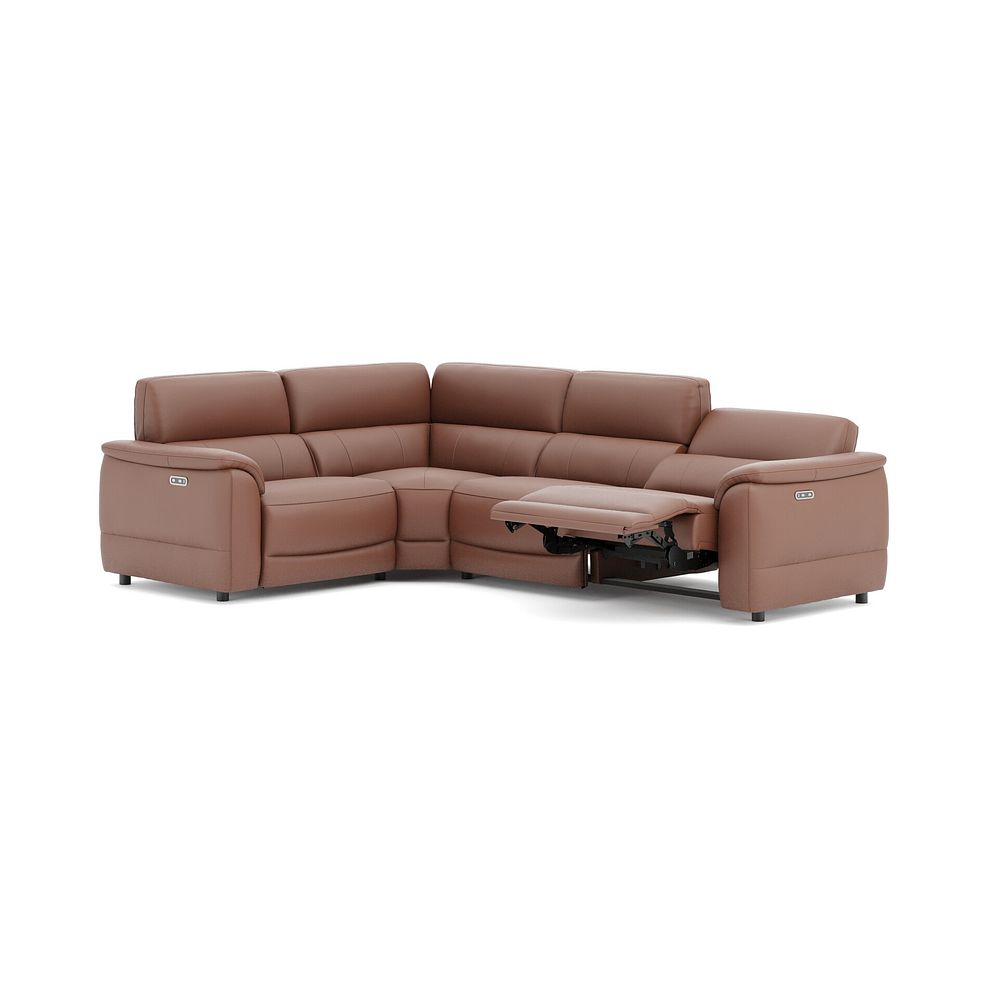 Phoenix Right hand Corner Electric Recliner Sofa in  Mocha Mousse Leather 3