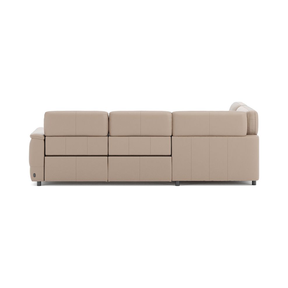 Phoenix Right hand Corner Electric Recliner Sofa in  Mushroom Leather 6