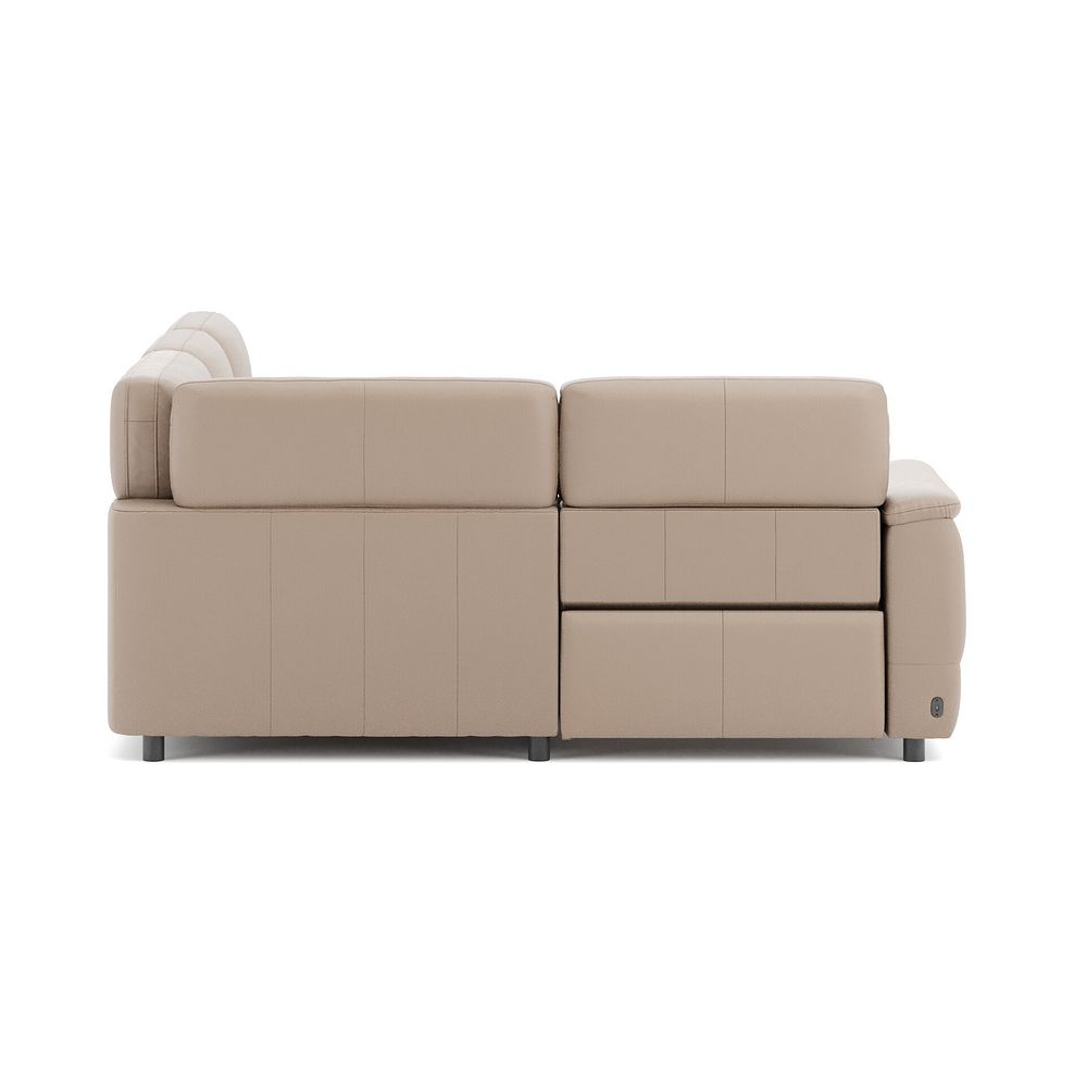 Phoenix Right hand Corner Electric Recliner Sofa in  Mushroom Leather 4