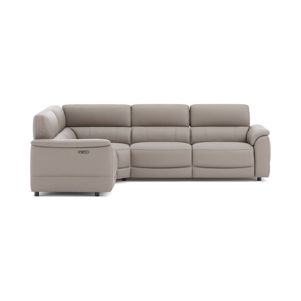 Phoenix Right hand Corner Electric Recliner Sofa in  Oyster Leather 2