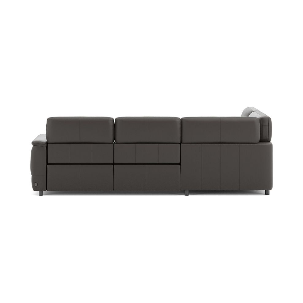 Phoenix Right hand Corner Electric Recliner Sofa in  Storm Leather 6