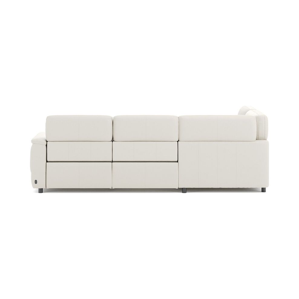 Phoenix Right hand Corner Electric Recliner Sofa with Adjustable Power Headrests in  Bone China Leather 6