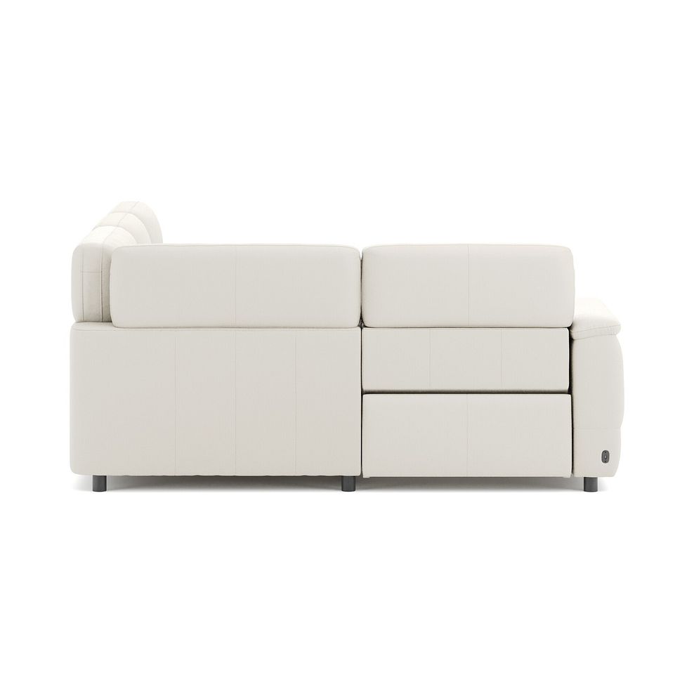 Phoenix Right hand Corner Electric Recliner Sofa with Adjustable Power Headrests in  Bone China Leather 4