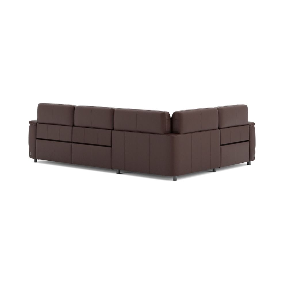 Phoenix Right hand Corner Electric Recliner Sofa with Adjustable Power Headrests in  Chestnut Leather 5