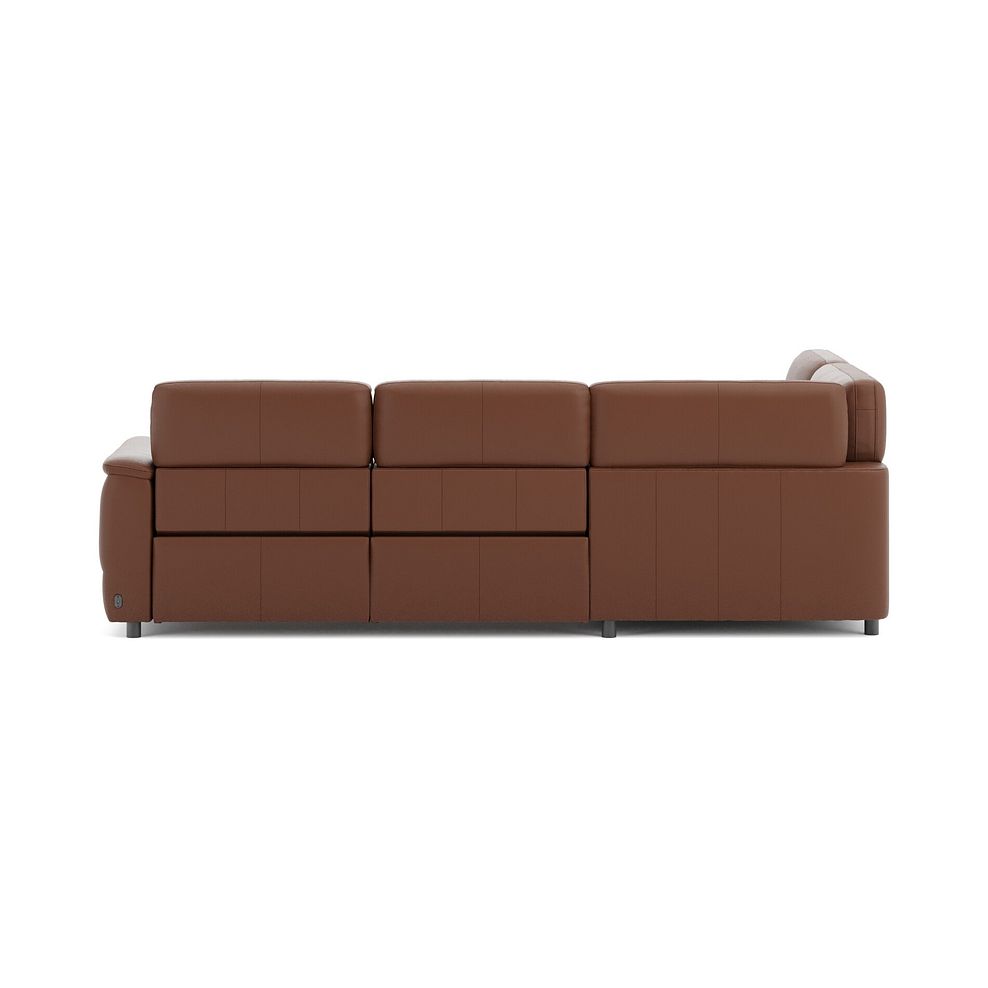 Phoenix Right hand Corner Electric Recliner Sofa with Adjustable Power Headrests in  Cognac Leather 6