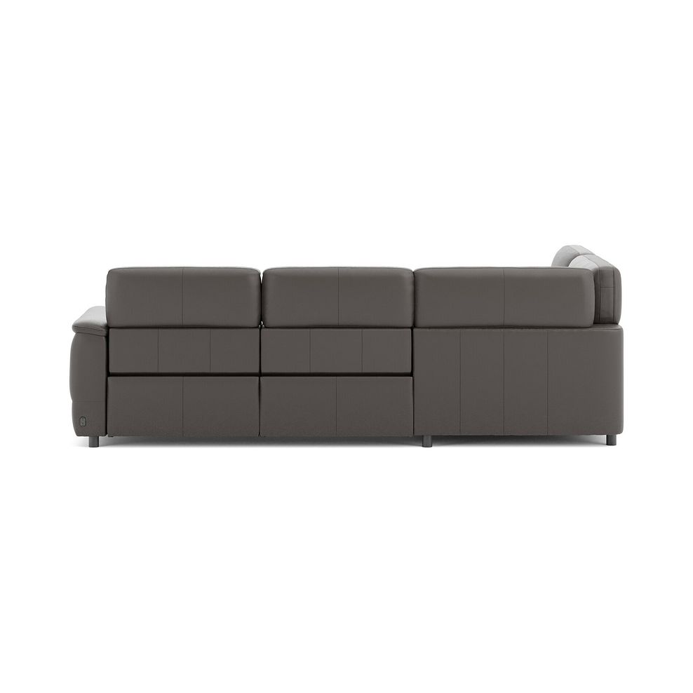 Phoenix Right hand Corner Electric Recliner Sofa with Adjustable Power Headrests in  Elephant Grey Leather 6