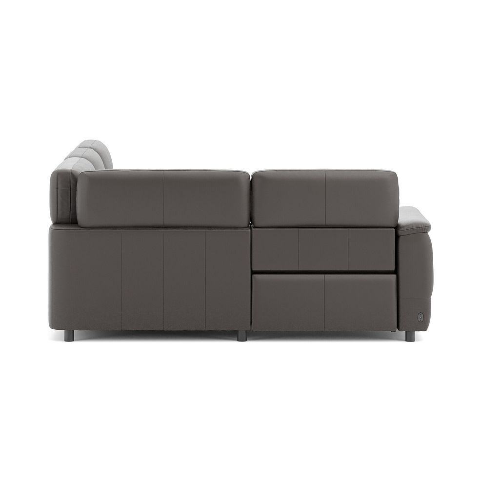 Phoenix Right hand Corner Electric Recliner Sofa with Adjustable Power Headrests in  Elephant Grey Leather 4