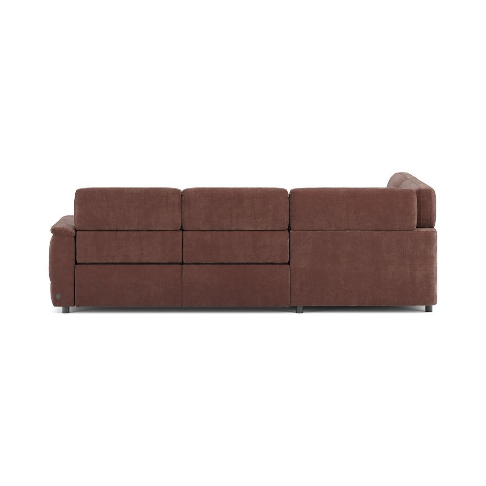 Phoenix Right hand Corner Electric Recliner Sofa with Adjustable Power Headrests in  Manhattan Burnt Sienna Fabric 6