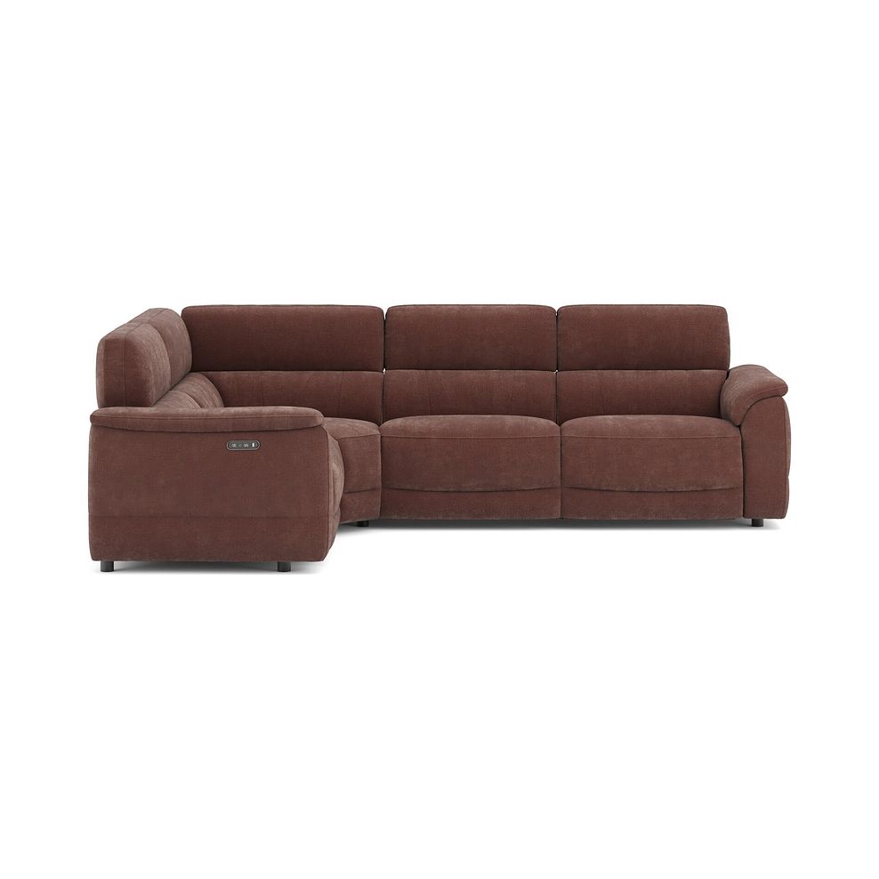 Phoenix Right hand Corner Electric Recliner Sofa with Adjustable Power Headrests in  Manhattan Burnt Sienna Fabric 2