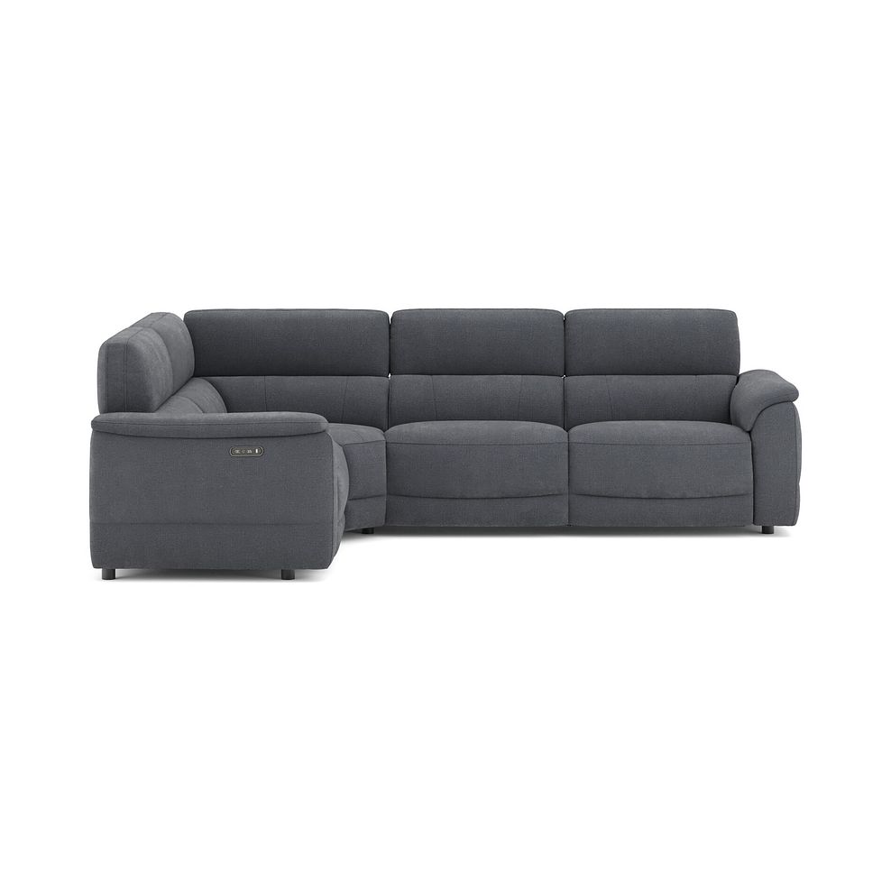 Phoenix Right hand Corner Electric Recliner Sofa with Adjustable Power Headrests in  Manhattan Charcoal Fabric 2