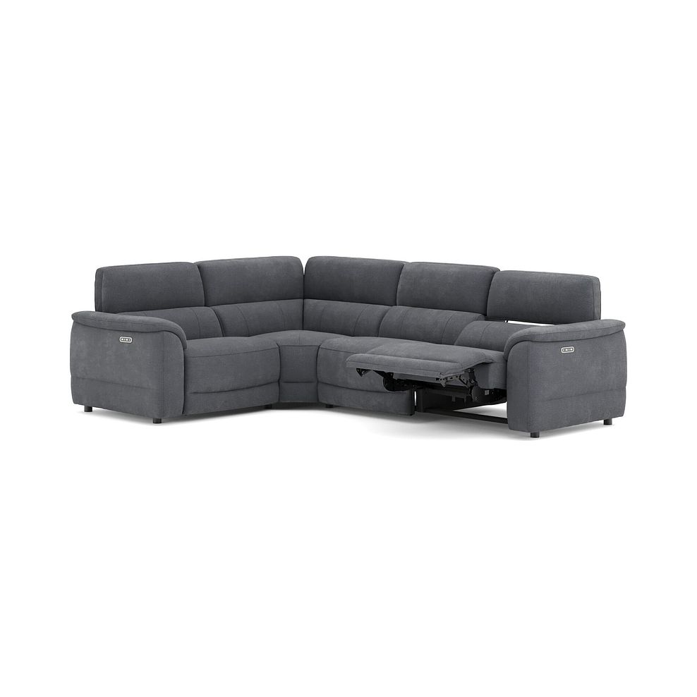 Phoenix Right hand Corner Electric Recliner Sofa with Adjustable Power Headrests in  Manhattan Charcoal Fabric 3