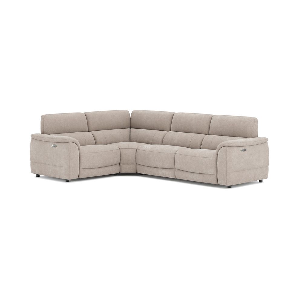 Phoenix Right hand Corner Electric Recliner Sofa with Adjustable Power Headrests in  Manhattan Cotton Fabric 1
