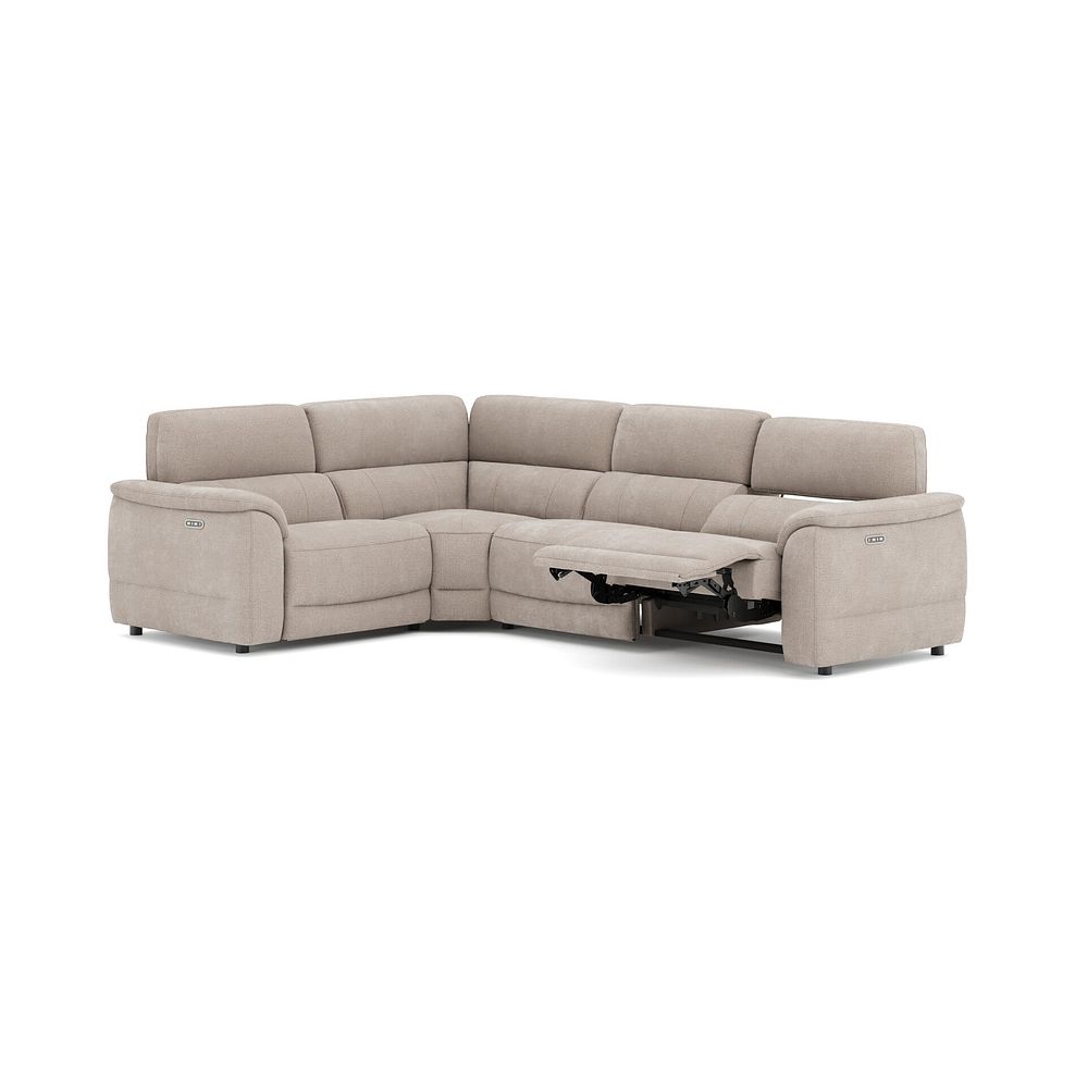 Phoenix Right hand Corner Electric Recliner Sofa with Adjustable Power Headrests in  Manhattan Cotton Fabric 3
