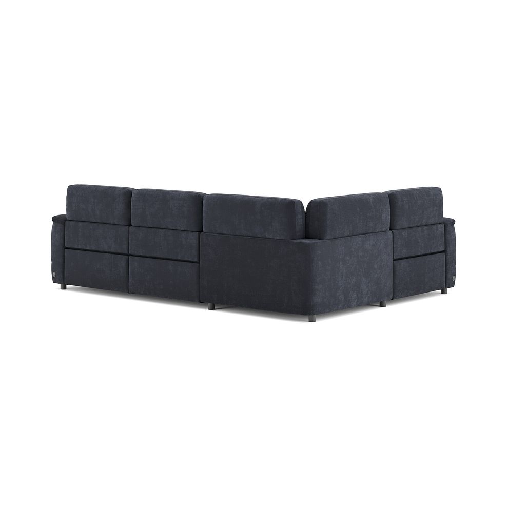 Phoenix Right hand Corner Electric Recliner Sofa with Adjustable Power Headrests in  Manhattan Indigo Fabric 5