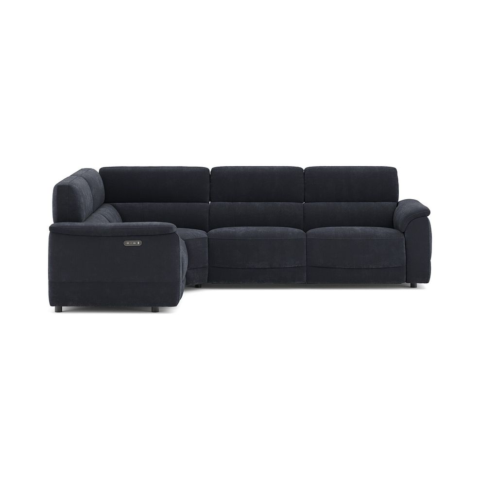 Phoenix Right hand Corner Electric Recliner Sofa with Adjustable Power Headrests in  Manhattan Indigo Fabric 2
