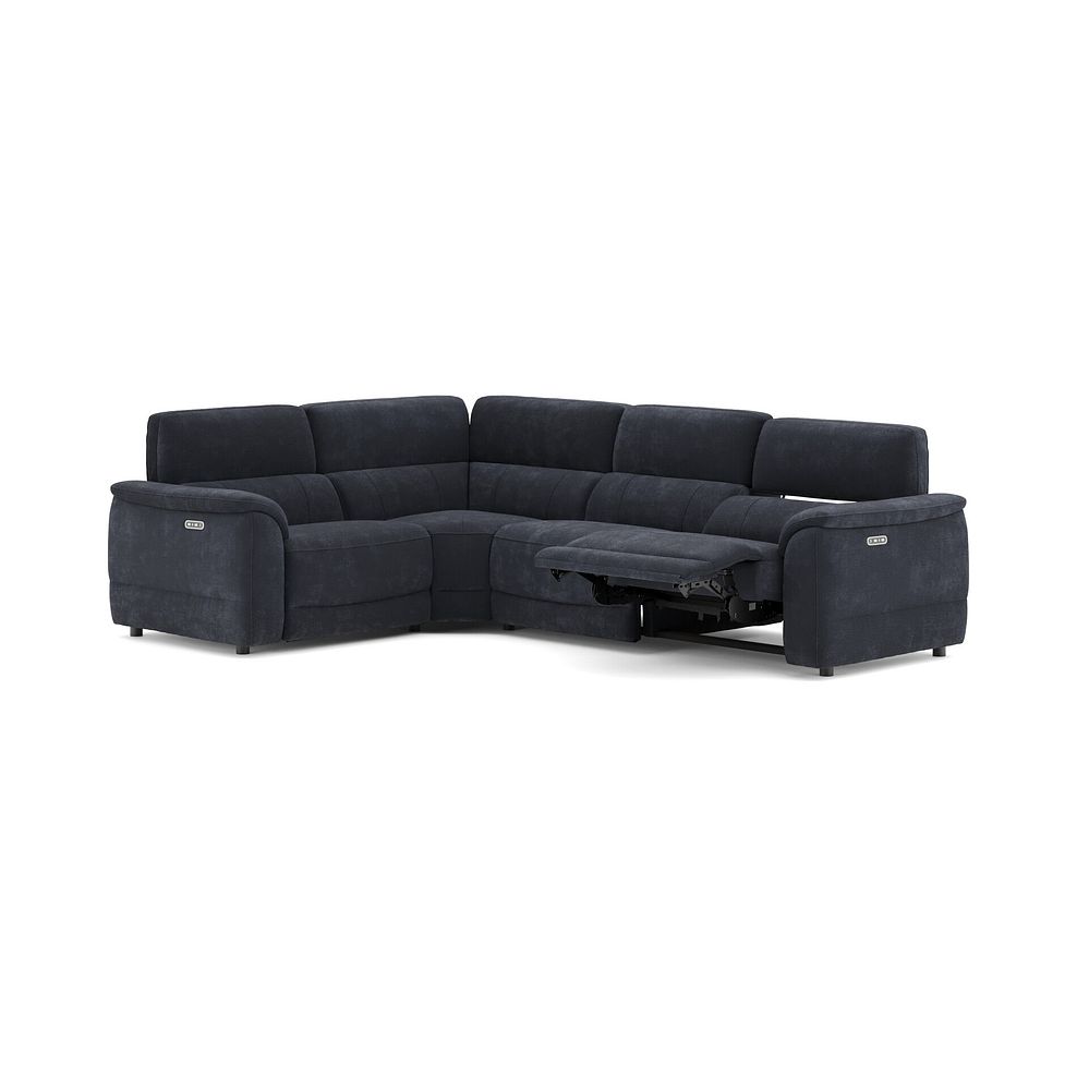 Phoenix Right hand Corner Electric Recliner Sofa with Adjustable Power Headrests in  Manhattan Indigo Fabric 3