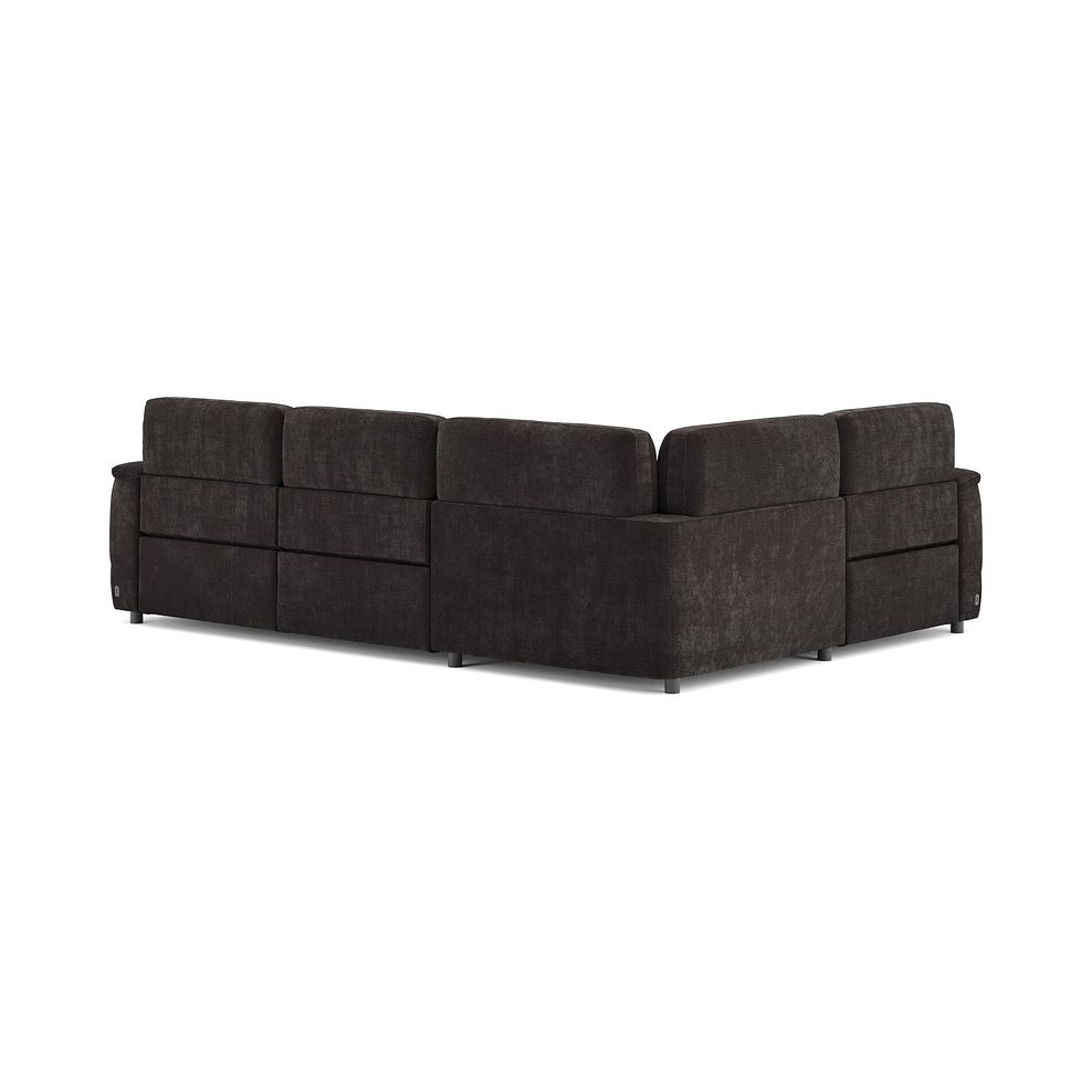 Phoenix Right hand Corner Electric Recliner Sofa with Adjustable Power Headrests in  Manhattan Mushroom Fabric 5