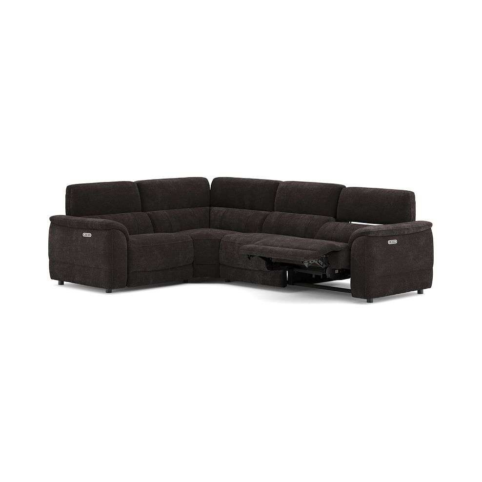 Phoenix Right hand Corner Electric Recliner Sofa with Adjustable Power Headrests in  Manhattan Mushroom Fabric 3