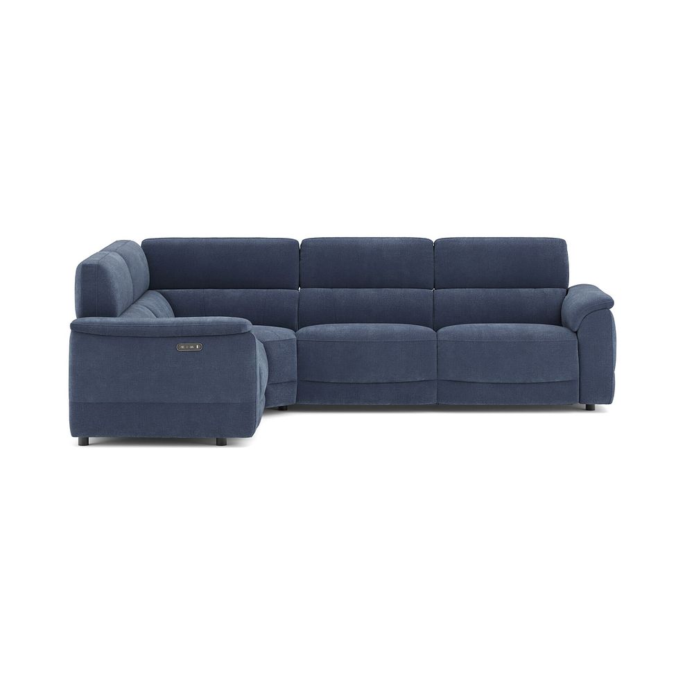 Phoenix Right hand Corner Electric Recliner Sofa with Adjustable Power Headrests in  Manhattan Navy Fabric 2